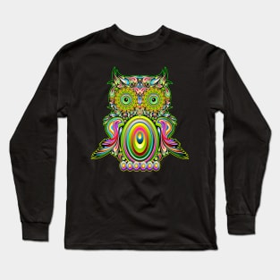 Owl Psychedelic Long Sleeve T-Shirt